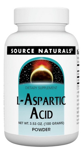 Ácido L-aspártico Em Pó 3,53 Oz (100 G) Da Source Naturals