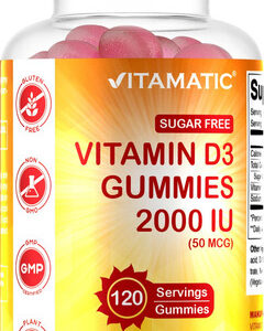 Gomas De Vitamina D3 Vitamatic 2000 Ui Sem Açúcar 120 Porçõe