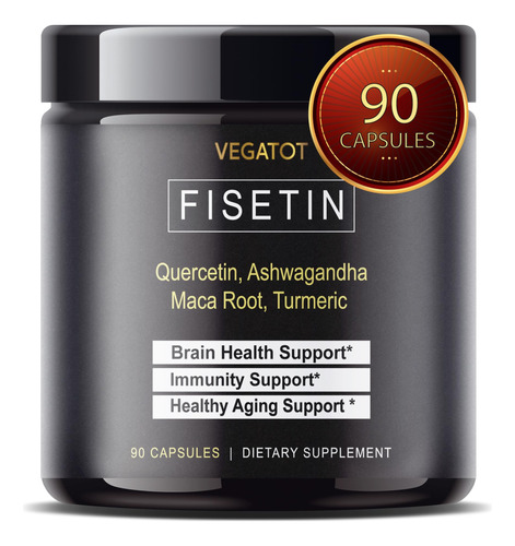 Suplemento Vegatot Fisetin High Purity 98% Com Quercetina 60