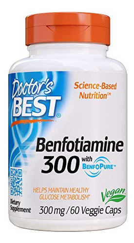 Suplemento Doctor"s Best Benfotiamina 300 Mg 60 Cápsulas Veg
