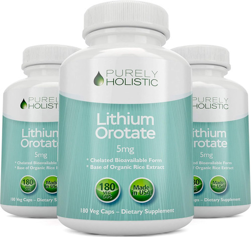 Purely Holistic Orotato De Lítio 5mg, 180 Unidades De Lít... - Imagem 6