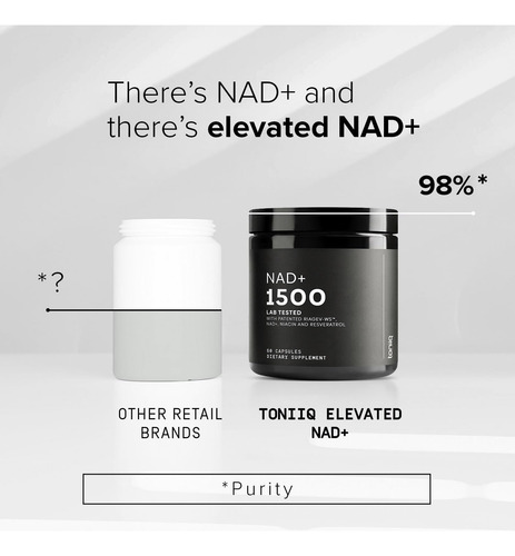 Suplemento Nad+ Toniiq Ultra High Strength 1500 Mg 60 Cápsul - Imagem 6