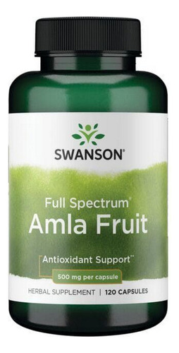Full Spectrum Amla Fruit 500 Mg 120 Cápsulas Da Swanson Vita - Imagem 2