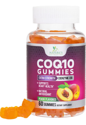 Suplemento Nature"s Nutrition Coq10, 100 Mg, Gomas, 60 Unida