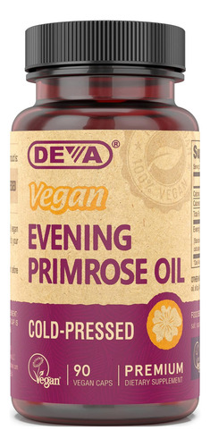 Deva Vegan Evening Primrose Oil, Prensado A Frio, Não Refina - Imagem 2