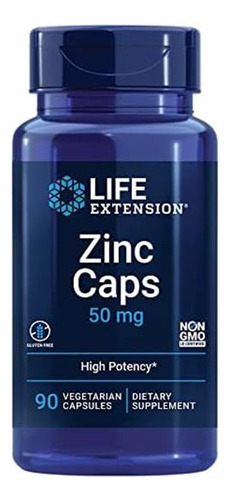Life Extension Zinc Caps, Zinco 50 Mg, Citrato De Zinco, Apo
