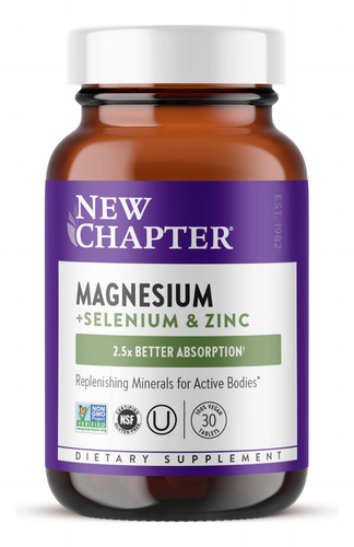 Suplemento New Chapter Magnésio-selênio-zinco 30 Comprimidos