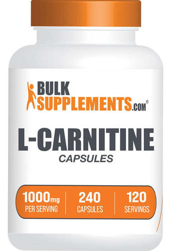 Suplemento Bulksupplements.com L-carnitina 1000 Mg 240 Cápsu
