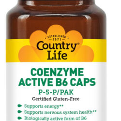 Country Life Coenzyme Active B-6 50mg, 30 Cápsulas Veganas,