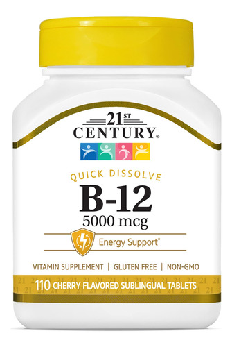 Suplemento 21st Century B-12 5000mcg 110 Comprimidos De Cere