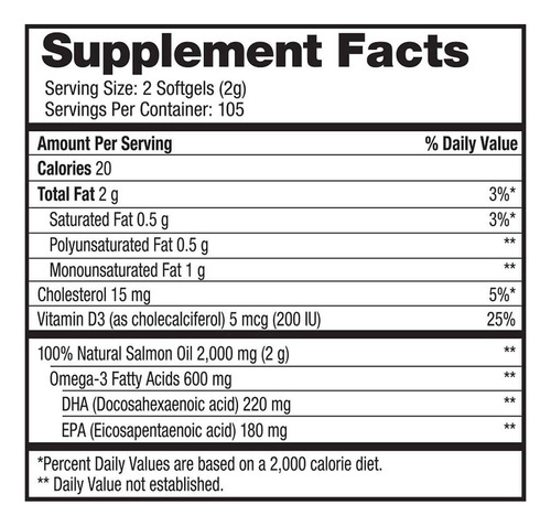 Óleo De Salmão Ômega 3 1000mg Pure Alaska Omega 210 Cáps - Imagem 3