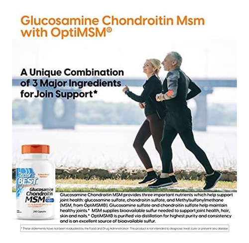 Doctors Best Glucosamine Chondroitin Msm Com Cápsulas Função - Imagem 4