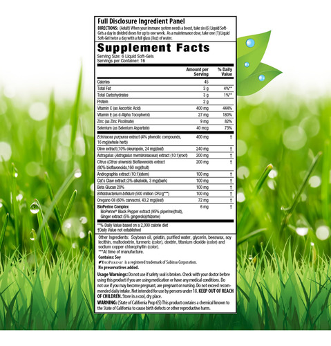 Suplemento Dietético Irwin Naturals Immuno-shield 100 Softge - Imagem 2