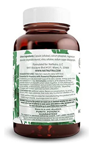 Natural Nutra Vitamina Complexo B Com Niacina, Ácido Pantotê - Imagem 3