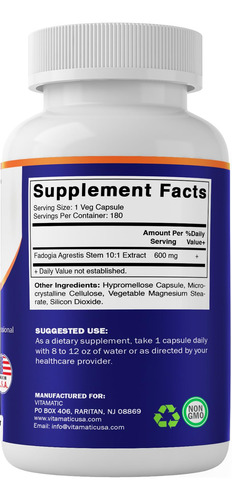 Suplemento Vitamínico De Extrato De Fadogia Agrestis 600 Mg - Imagem 7