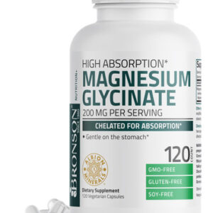 Suplemento Bronson Glicinato De Magnésio 200mg 120 Cápsulas