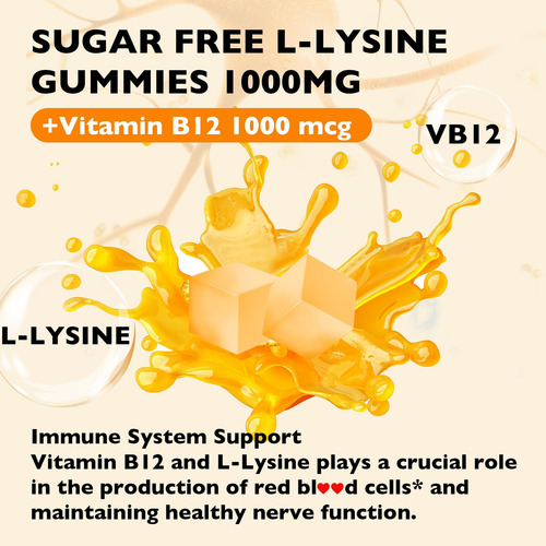 Bem E Lisina Inteira L-lisina 1000mg Gummies -vitamin Bmcg- - Imagem 3