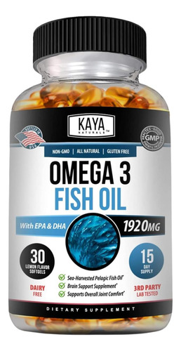 Suplemento Kaya Naturals Ômega 3 | Óleo De Peixe Ômega 3 Fei
