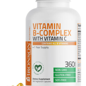 Suplemento Do Complexo De Vitamina B Bronson Com Vitamina C