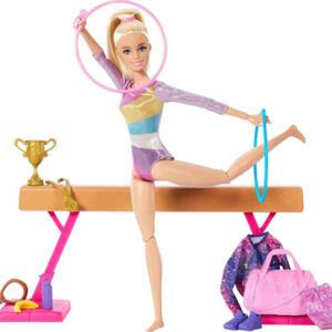 Conjunto De Ginástica Barbie Careers Com Boneca Gymnast Fash