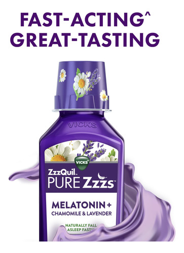 Líquido De Melatonina Sleep Aid Zzzquil Pure Zzzs 2 Mg 720 M - Imagem 4