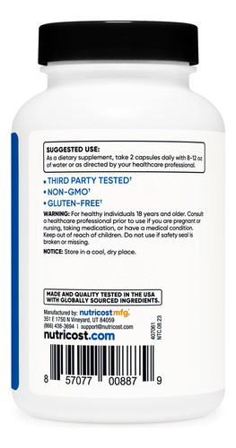 Suplemento Nutricost Hmb (beta-hidroxi Beta-metilbutirato) - Imagem 3