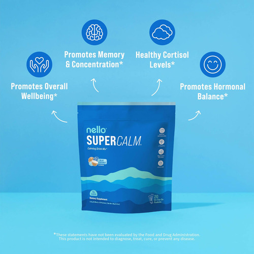 Mistura Para Bebida Em Pó Nello Supercalm, Coco Azul, L Tean - Imagem 3