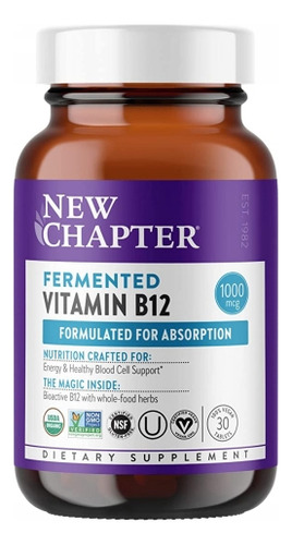 Vitamina B12 Fermentada (30 Unidades Por Novo Capítulo)
