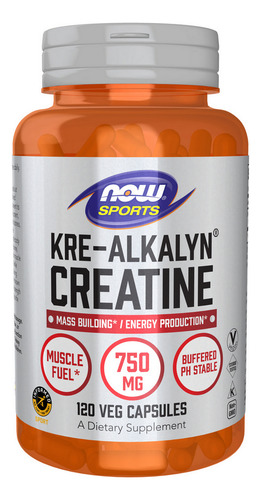Creatina Kre Alkalyn 120 Cápsulas Da Now Foods