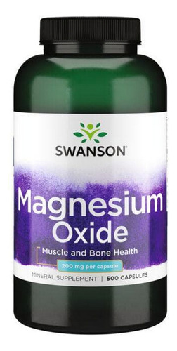 Óxido De Magnésio 200 Mg 500 Cápsulas Da Swanson Vitamins - Imagem 2