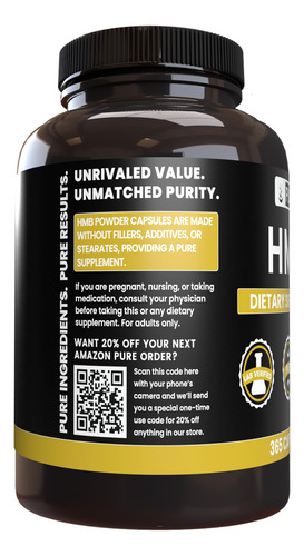 Suplementos Dietéticos Pure Original Ingredients Hmb 365 Cap - Imagem 2