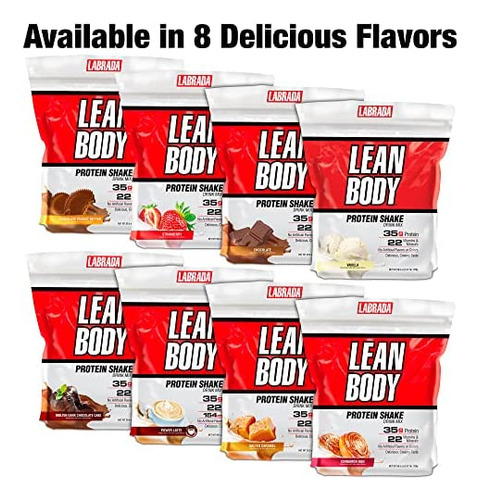 Labrada Nutrition Lean Body Hi-protein Shake, Morango, Banhe - Imagem 6