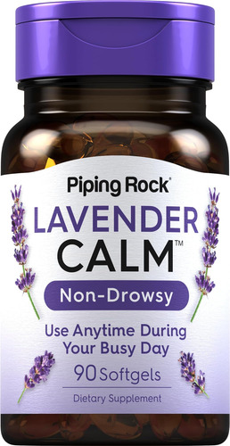 Pílulas Calmantes De Lavanda Piping Rock | 90 Cápsulas Gelat