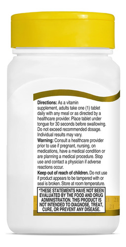 Suplemento 21st Century B-12 5000mcg 110 Comprimidos De Cere - Imagem 8