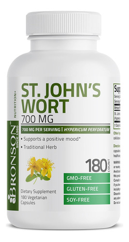 Bronson St. Johns Wort 700 Mg Por Porção Hypericum Perforatu - Imagem 5