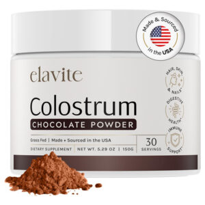 Suplemento De Colostro Elavite Bovine Chocolate Flavor 30 Se