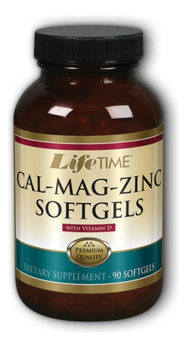 Cálcio Magnésio Zinco 90 Cápsulas Gelatinosas Da Life Time N - Imagem 2