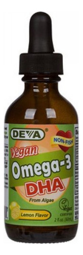 Limão Líquido Vegano Ômega -3 Dha, 2 Onças Da Deva Vegan Vit - Imagem 2