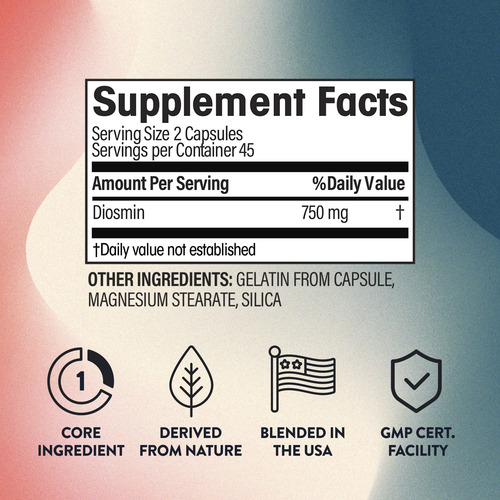 Suplemento Ngl Pure Diosmin 750 Mg Com Bioflavonóides Cítric - Imagem 3