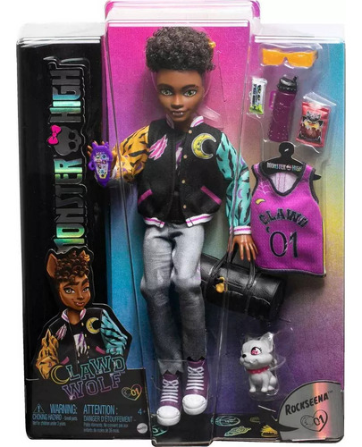 Boneca De Moda Monster High Clawd Wolf Com Gárgula De Estima - Imagem 6