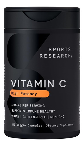 Suplemento De Vitamina C Sports Research 1000 Mg 240 Cápsula