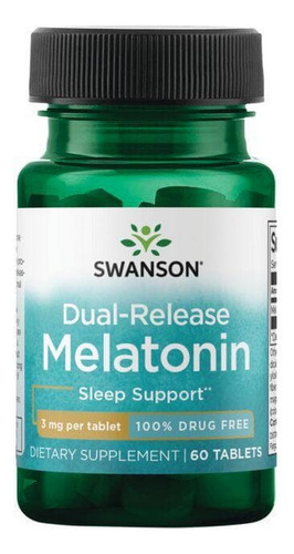 Melatonina De Liberação Dupla 3 Mg 60 Comprimidos Da Swanson - Imagem 2