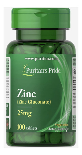 Puritans Pride Quelato De Zinco 25 Mg 100 Comprimidos