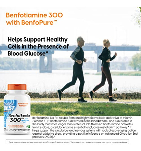 Suplemento Doctor"s Best Benfotiamina 300 Mg 60 Cápsulas Veg - Imagem 4
