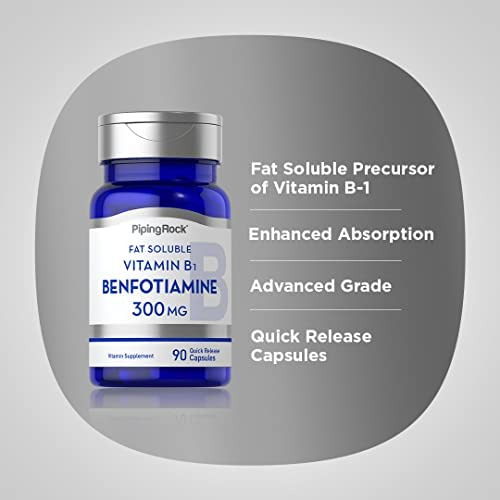 Piping Rock Benfotiamina 300 Mg | 90 Cápsulas | Suplemento D - Imagem 4