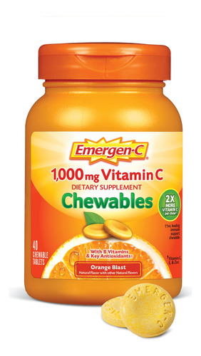Suplemento Emergen-c De Vitamina C Mastigável 1000 Mg 40 Com - Imagem 4