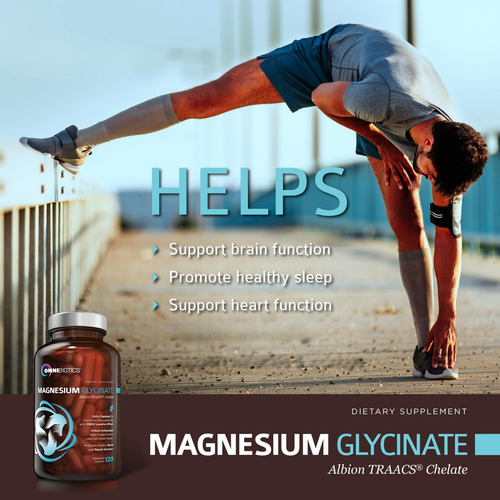 Suplemento De Glicinato De Magnésio Omnibiotics 200 Mg 120 C - Imagem 6