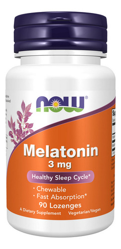 Melatonina 3 Mg 90 Pastilhas Da Now Foods - Imagem 2