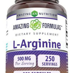 Fórmulas Incríveis: L-arginina 500 Mg 250 Cápsulas Da Amazin