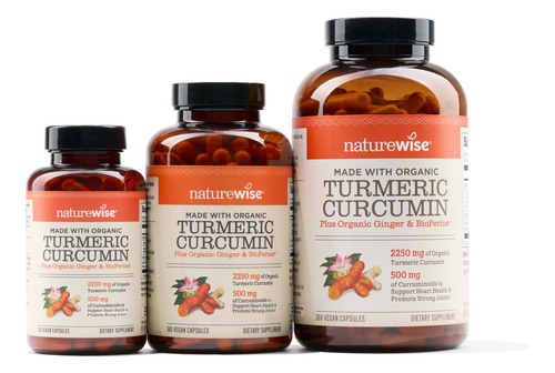 Suplemento Naturewise Curcumina Cúrcuma 2250mg 180 Cápsulas - Imagem 2